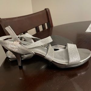 Silver dress heels